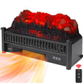 Seizeen 20'' Electric Fireplace Insert, 1400W Fireplace Log Set Heater with 3D Realistic Flame, Remote Control, Adjustable Thermostat, 1-9H Timer