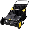 21-Inch Hand Push Lawn Sweeper, Leaf & Grass Collector with 3.5 Cu.Ft Hopper Bag, Adjustable Brush Height, Manual Yard Sweeper for Lawn, Yard & Driveway