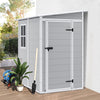 Seizeen Outdoor Storage Sheds, All-Weather Garden Tool Shed, Resin Storage Sheds with Lockable Door, 5 x 3Ft Outdoor Storage for Backyard Garden Patio, Gray