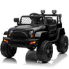 Seizeen Ride on Truck Car for Kids Battery Powered, Kids Police Truck with Big Hubs & off Road Painting, Cool Ride on Toy w/ Remote Control as Best Gift for Girls Boys, Black