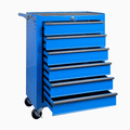 Seizeen Rolling Tool Box with Wheels, Metal 5 Drawers Tool Chest, Garage Tool Storage Cabinet with Ball Bearing Slides, Locking Casters, Side Handle & Worktop for Workshop Organizer