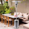 Seizeen Tall Patio Heaters for Outdoor Use, 47,000 BTU Super Warm Propane Heaters with Fast Ignition, Freestanding Heater W/Wheels for Restaurant Cafe Deck Yard, Silver