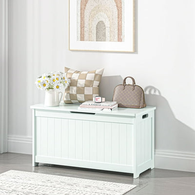 Seizeen Toy Chest with Foldable Fabric Drawer for Boys & Girls, Toy Box with Seat Bench, Multi-functional Storage Cabinet