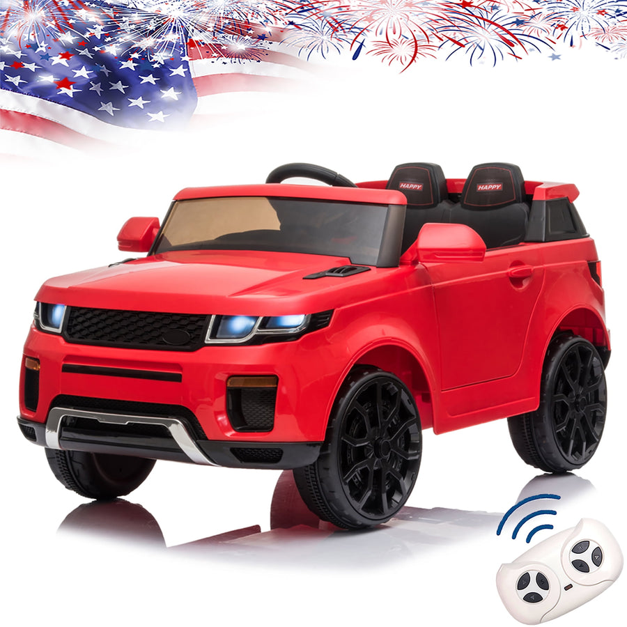 Ride On Toys - 12V Kids Ride On Cars W/Remote Control, Electric Ride On Truck Car Battery Powered 3-Speed, LED Headlights, MP3 Player, Best Gift for Age 3-7 Boys & Girls, Red