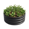 32.08"x11.4" Tall Round Outdoor Raised Garden Bed, Silver Backyard Patio Planter Raised Beds for Flower, Herbs, Fruits