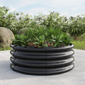 Outdoor Raised Flower Bed, Metal Raised Garden Planter, Raised Planter Boxes, Black Vegetable Flower Fruits Garden Bed