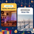 Outdoor Christmas Trees Set of 3, 4FT 5FT 6FT Prelit Artificial Tree All-weather Waterproof, with 2560pcs Timer Warm Lights, DIY Branchs, Holiday Home Decoration, Black