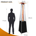 Patio Pyramid Heaters for Outdoor, 48,000 BTU Powerful Propane Heater on Wheels, Outdoor Poolsid Heater with Auto Shut Off System, 88''H for Max Dia 10FT Range, w/Protective Cover