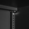 Seizeen Metal Storage Cabinet for Tool Garage Home Improvement, Storage Cabinet with Doors and Shelves Adjustable, Black