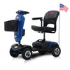 Mobility Scooters for Seniors, Adults Folding Mobility Scooters w/USB Port, Electric Scooter Wheelchair W/ Windshield, Adjustable Seat, LED Light, Cup Holder, Up to 10 miles, 265 lbs, Blue