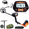 Metal Detector for Adults & Kids, Seizeen Lightweight Metal Detector Waterproof, LCD Metal Detector Set W/Adjust 42''-52'' Stem, 10'' Coil, 2 Bags, Shovel & Headphone for Outdoor Treasure Hunt