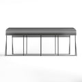12 x 20ft Carport Galvanized Steel, Heavy Duty Carport Shelter for Outdoor, All-Steel Tent with Extra Support Pole, Weatherproof Roof, Car Boat Tractor ATV RV Shelter