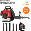 Gas Powered Leaf Blower, 52CC 2-Cycle Cordless Backpack Blower for Yard with Extended Tube, 530CFM Powerful Blower Air Speed-78m/s for Snow Leaf, Outdoor Yard Garden, Red