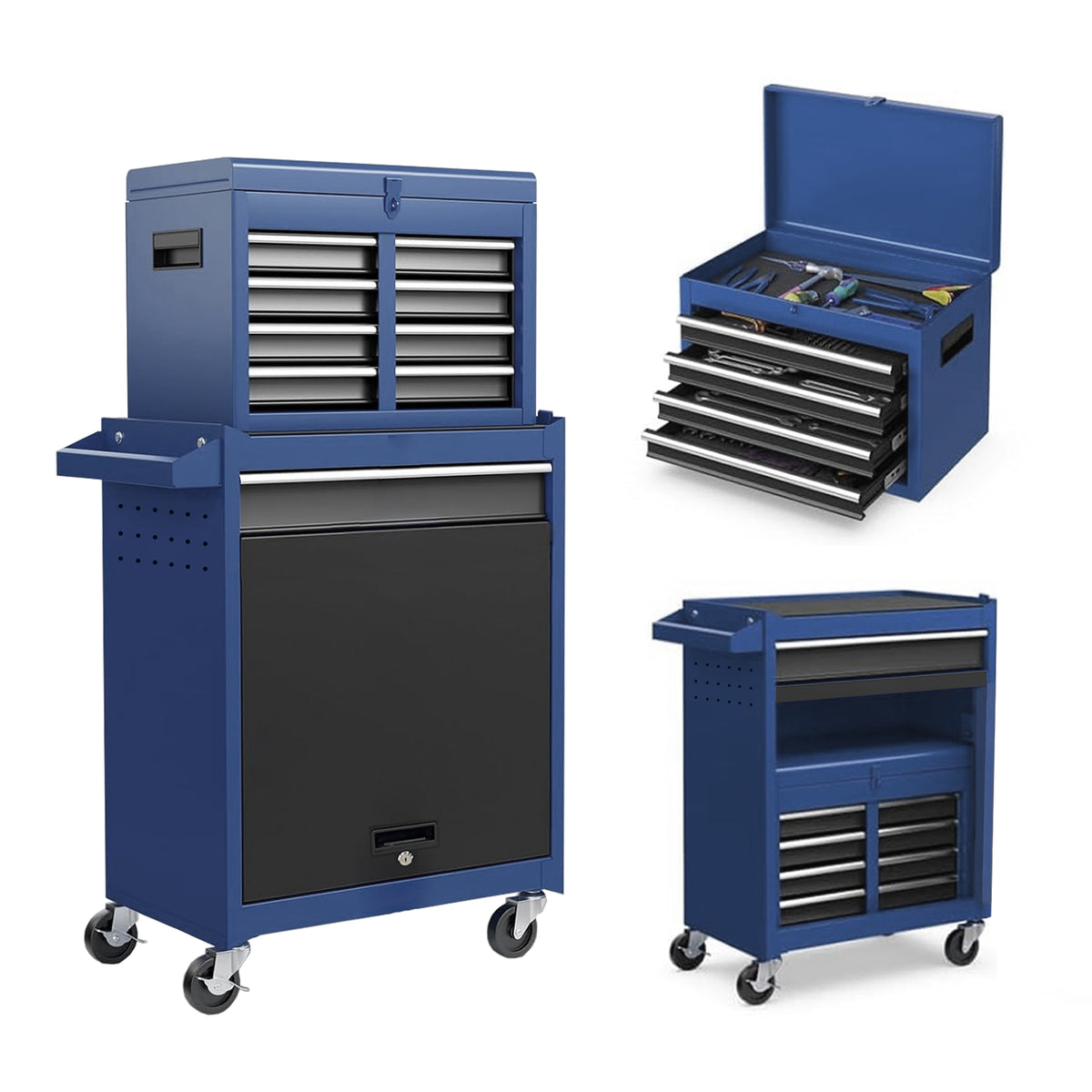 Seizeen Tool Box, Upgraded 5-Drawer Rolling Tool Chest on Wheels, Gara ...