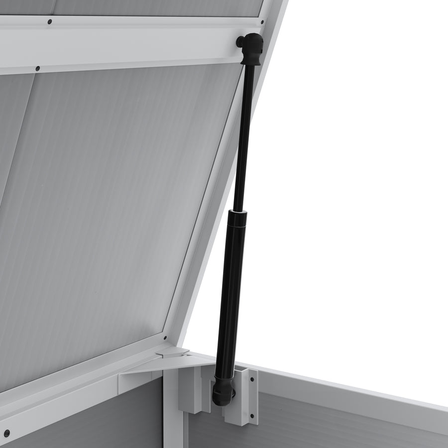 Seizeen Shed and Outdoor Storage, 41 Cu.Ft Small Outdoor Resin Shed with 3 Doors & Floor, 306GAL Deck Box Waterproof Plastic Tool Storage Shed for Cushion Lawn Mower Garbage Cans