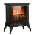 Electric Fireplace Heater, 18" Freestanding Fireplace Stove, 1400W Portable Space Heater for Home Room Office W/Anti-overheating, Adjustable, Virtual Flame