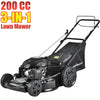 Seizeen Lawn Mower, 200CC 4-Stroke Cordless Mower Gas Powered, Lawn Mower Self-Propelled with Rear Bag, 22¡¯¡¯ Cutting Deck, Adjustable Cutting Height, Black