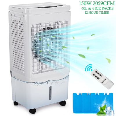 Seizeen 2059 CFM Electric Evaporative Air Cooler for 215 sq ft, White