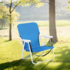 Foldable Beach Chair, Seizeen Outdoor Chair with Strap, Camping Chair Adult & Kids for Outside Patio Backyard, Blue