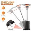 Seizeen Patio Heater for Outdoor Use, 50000BTU Outdoor Propane Umbrella Heater with Automatic Shutdown Protection, Portable Design on Wheels for Porch Poolside Rattan Furniture, MAX 300sq.ft