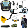 Seizeen Metal Detector Set, Adults & Kids Metal Detector 42''-52'' Adjustable, Waterproof Metal Detector for Treasure Hunt, LCD Metal Detector W/10'' Coil, 2 Bags, Shovel, Headphone, Head Lamp