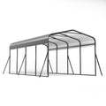 12 x 20ft Carport Galvanized Steel, Heavy Duty Carport Shelter for Outdoor, All-Steel Tent with Extra Support Pole, Weatherproof Roof, Car Boat Tractor ATV RV Shelter