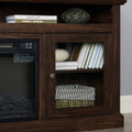 Seizeen Fireplace TV Stand with Storage, for TVs up to 65 Inches, Entertainment Center with Fireplace, Media Console Cabinet for Living Room, 60 Inch, Brown