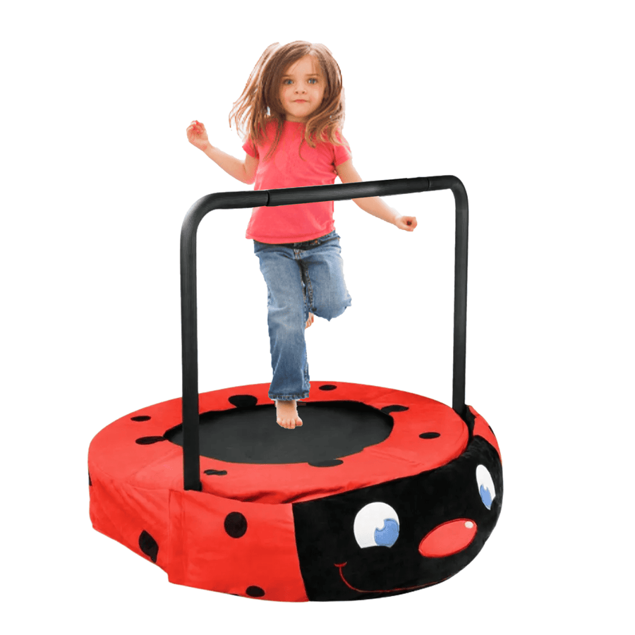 Seizeen 36¡¯¡¯ Kids Trampoline, Toddler Trampoline Foldable Rebounder with Handle, Mini Trampoline Ladybug Small Trampoline for Indoor Outdoor, Gift for 3-7 Years