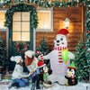 Inflatable Decoration Penguin & Bear, Outdoor Christmas Decor with 4 Cold Lights and 1 Colorful Rotating Light, Quick Assembly Pre-lit Xmas Decoration Inflatables for Garden Yard Patio Party, 6'H