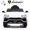 Lamborghini Ride on Cars 12V Battery Powered, Kids Ride On Cars With Remote Control, 3 Speeds, Music Player, LED Lights, Kids Ride On Toys for Girls & Boys, White