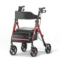 Seizeen Rollator Walker for Seniors – Heavy-Duty 350 lbs Capacity, Lightweight Foldable Design with Seat, 8" All-Terrain Wheels, Adjustable Height, and Storage Bag