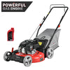 Gas Push Lawn Mower 144CC, Cordless Lawn Mower with 4-Stroke OHV Engine, 21¡¯¡¯ Cutting Deck, 5 Heights Adjustable, 3-IN-1 Side Discharge & Mulching & Rear Bag, Contains Motor Oil