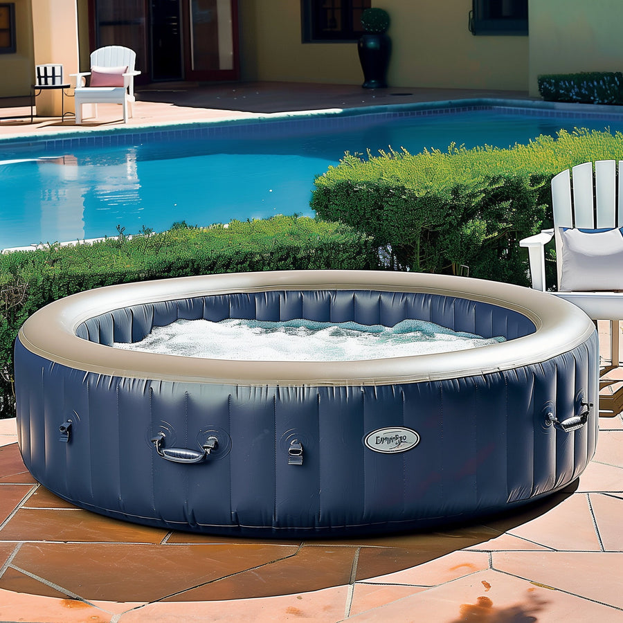 Updated Home Spa Hot Tub, Seizeen 4 to 6 Person Inflatable Hot Tub Portable