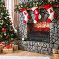 Seizeen 20'' Electric Fireplace Insert, 1400W Fireplace Log Set Heater with 3D Realistic Flame, Remote Control, Adjustable Thermostat, 1-9H Timer