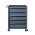 Seizeen Rolling Tool Box, 5-Drawer Tool Chest with Universal Lockable Wheels, Multifunctional Tool Cart Organizer Cabinet