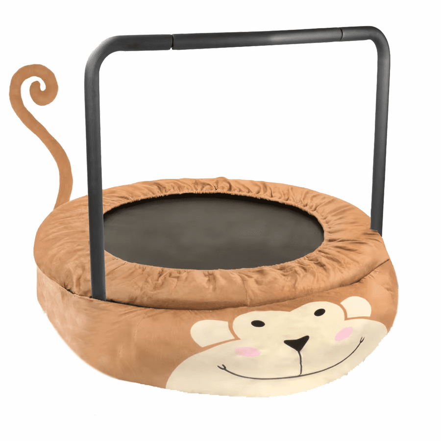 Seizeen Kids Trampoline for Toddler, 36¡¯¡¯ Mini Foldable Trampoline with Handle, Cute Monkey Small Rebounder as Birthday, Christmas Gift for 3-7 Years Boys & Girls