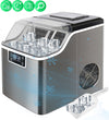 Ice Maker Countertop Use, Seizeen Multifunction Ice Maker Machines 13 Min-24 Cubes/24H-44LBS & 3 Ice Cube Sizes, 14in Stainless Steel Ice Makers for Commerce Home Office