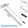 Roof Rake for Snow Removal, 5FT-20FT Telescoping Snow Roof Rake with Oversized Blade & Extended Pole, Lightweight Aluminum Roof Rake 5-section Adjustable for Houses Vehicle