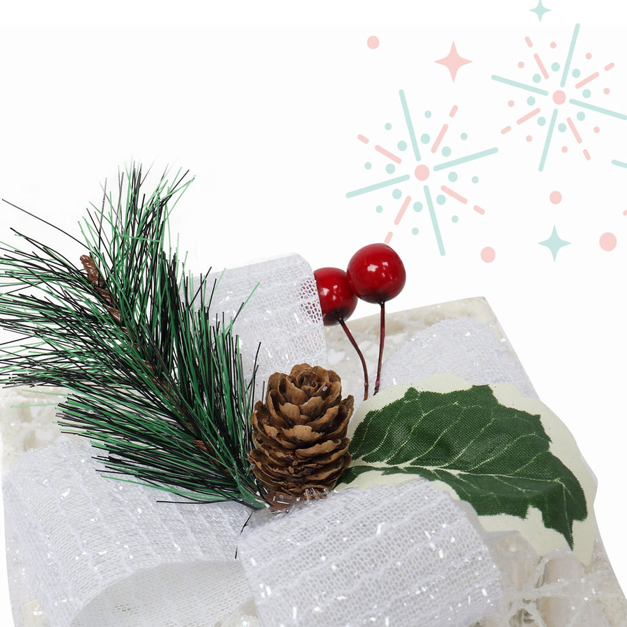 Set of 3 Christmas Lighted Gift Boxes Decorations, Seizeen Indoor Outdoor Xmas Decor with 60 Warm LED Lights, Home Room Garden Christmas Tree Decoration