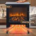 Indoor Fireplace Heater, Multifunction Electric Heater with Remote Control, 1400W Space Heater 18''H Portable for 150 sq. Ft, 4777 BTUs