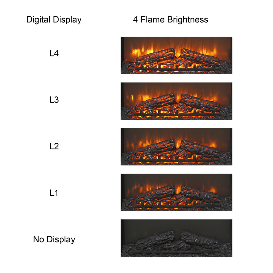 Seizeen 1400W/5000 BTU's Electric Fireplace Insert, 24'' Fireplace Heater for Indoor, Freestanding Use Heater w/Remote Control, Timer, Overheating Protection, Rapid Heating for 400 Sq. ft.