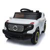 Kids Ride On Cars, Seizeen 6V 35W Battery Powered Riding Toys 4 Vehicles, Electric Riding Truck 1 Seat for 2-5 Years Old Girls and Boys, White Ride On with Remote Control,