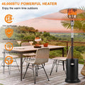 Seizeen Tall Patio Heaters for Outdoor Use, 50,000 BTU Super Warm Propane Heaters with Fast Ignition, Freestanding Heater W/Wheels for Restaurant Cafe Deck Yard