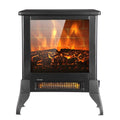 Electric Fireplace Heater, 18" Freestanding Fireplace Stove, 1400W Portable Space Heater for Home Room Office W/Anti-overheating, Adjustable, Virtual Flame