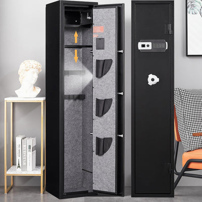 Seizeen Electronic Digital Keypad Gun Safe, 5 Long Guns, Anti-Static Steel, Black