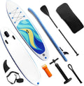 Seizeen Inflatable Paddle Board, 10.6FT Stand Up Paddle Board for Adults & Youth, Non-slip SUP Set with Paddle Pump Backpack Fin Accessories, Up to 300LBS