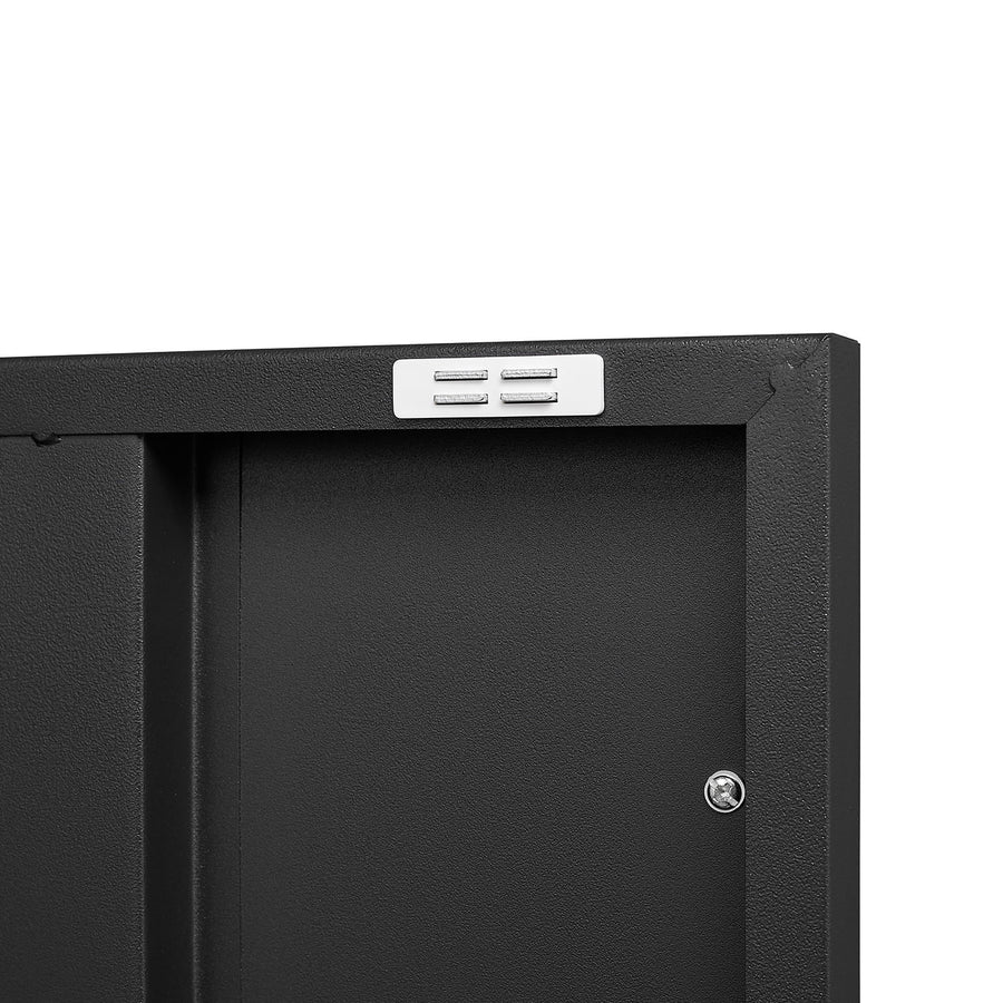 Seizeen Metal Storage Cabinet for Tool Garage Home Improvement, Storage Cabinet with Doors and Shelves Adjustable, Black