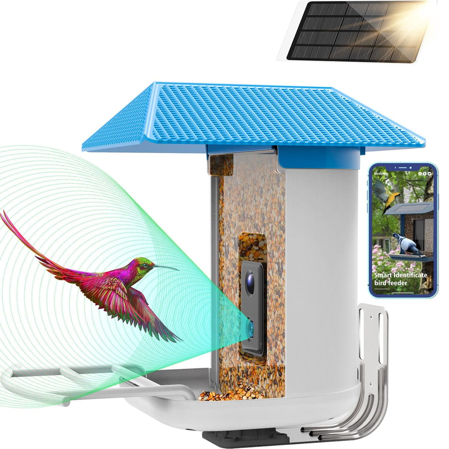Clearance Bird Feeder with Camera, Seizeen Solar Bird Feeder Outdoor, 5200mAh Battery, 11000+Bird Recognition, Voice Dialogue, 1080P HP Video