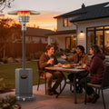 Seizeen Patio Heater for Outdoor Use, 50000BTU Outdoor Propane Umbrella Heater with Automatic Shutdown Protection, Portable Design on Wheels for Porch Poolside Rattan Furniture, MAX 300sq.ft