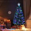 Seizeen New Pre-lit Christmas Tree, Green Artificial Christmas Tree with 30 Colorful Lights & Top Star, 230 Branches